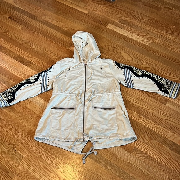Free People Golden Quill Military Parka Size XSmall NWT - Picture 7 of 16